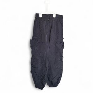 Kids 14 Y Black Cargo Parachute Lightweight Pants NWOT